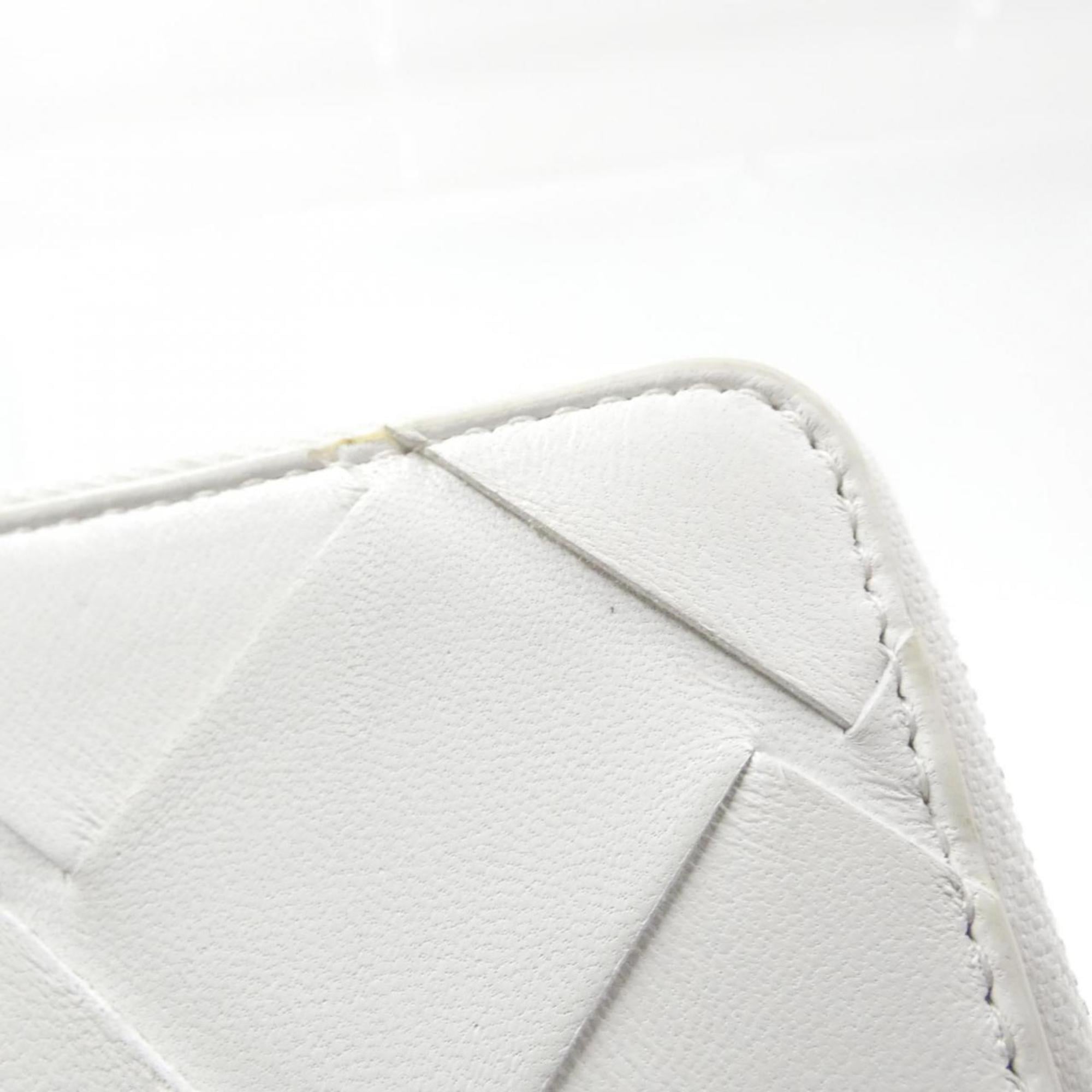 Bottega Veneta White Leather Wallet (Bi-Fold) (Pre-Owned)