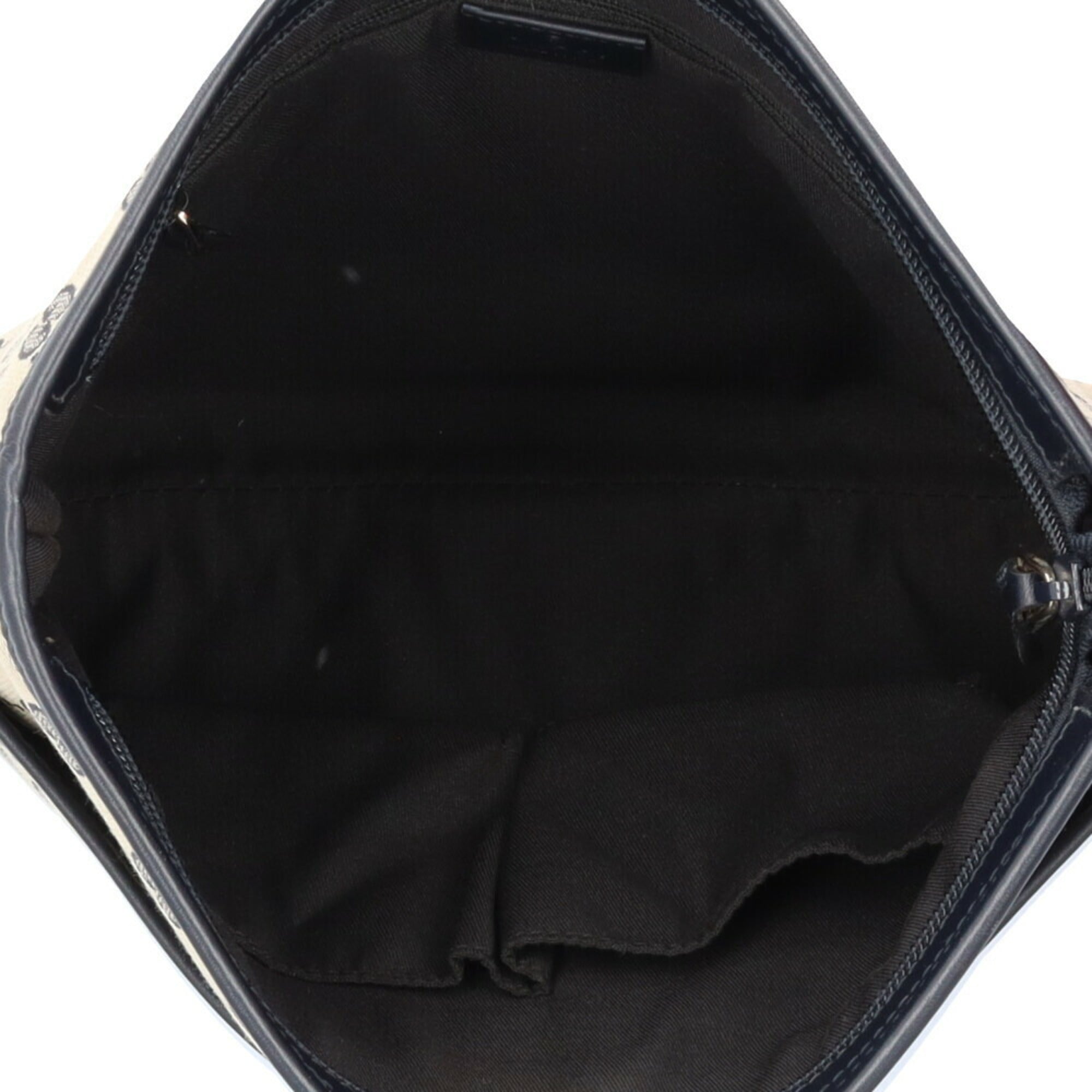 Gucci Gg Canvas Beige Navy Gg Canvas Shoulder Bag (Pre-Owned)