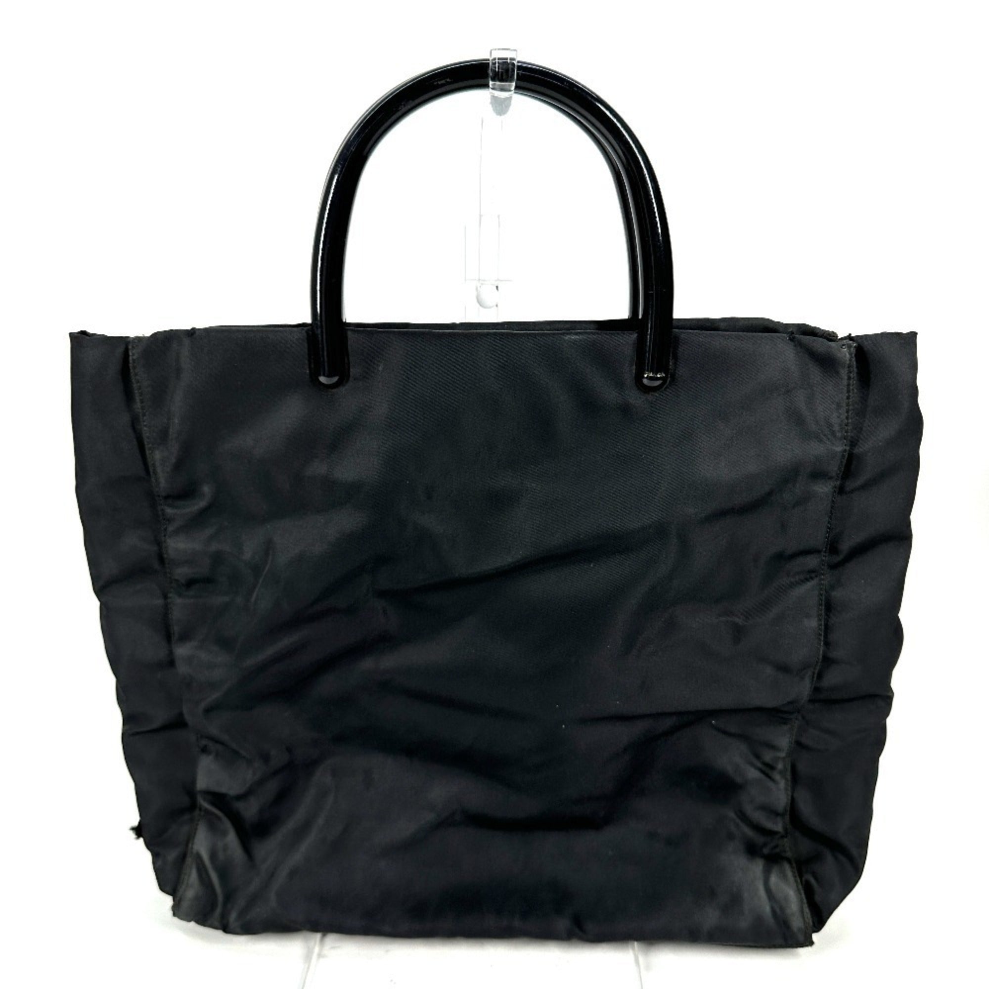 Prada Black Nylon Handbag Tote Bag (Pre-Owned)