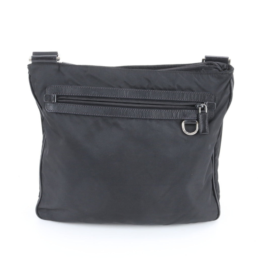 Prada Black Nylon Leather Shoulder Bag (Pre-Owned)