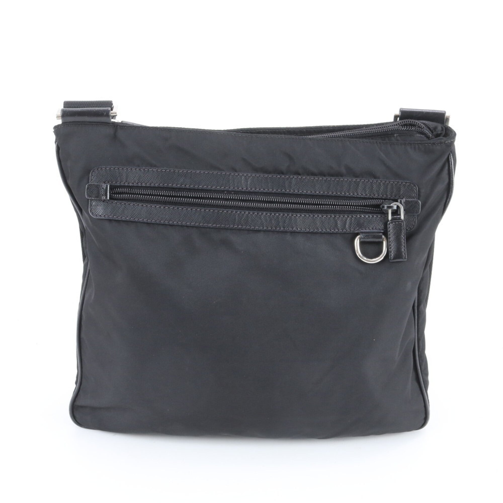 Prada Black Nylon Leather Shoulder Bag (Pre-Owned)
