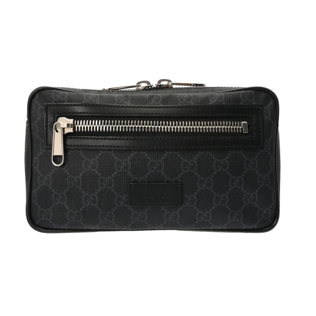 Gucci Black Gray Gg Supreme Canvas Sling Bag (Pre-Owned)