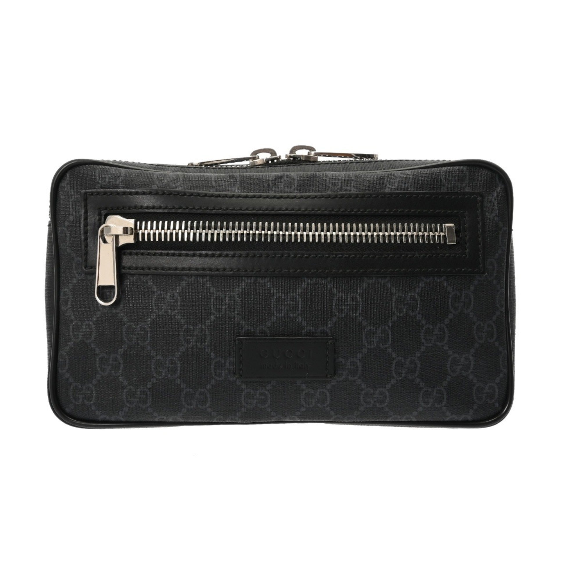Gucci Black Gray Gg Supreme Canvas Sling Bag (Pre-Owned)