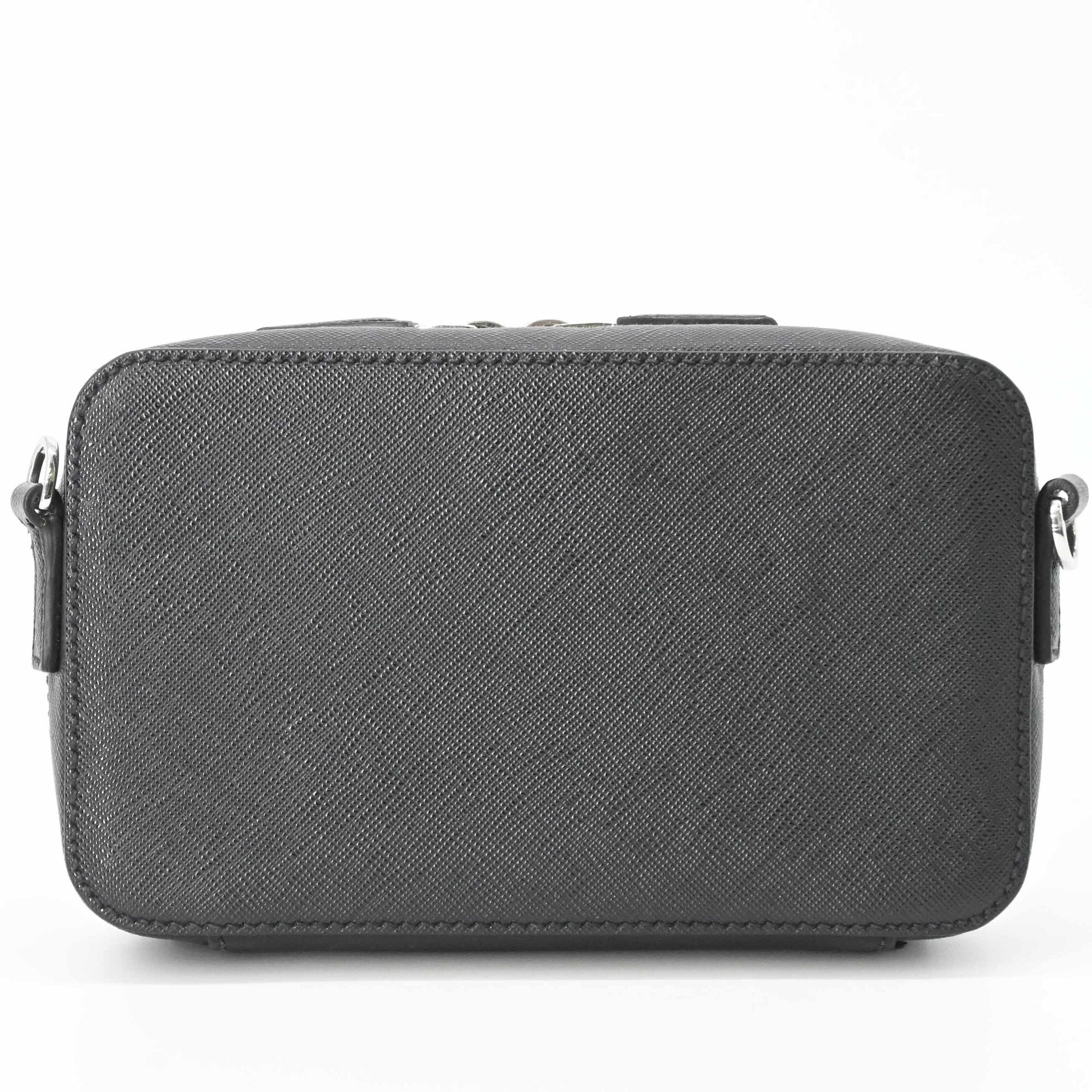 Prada Black Saffiano Triangle Shoulder Bag (Pre-Owned)
