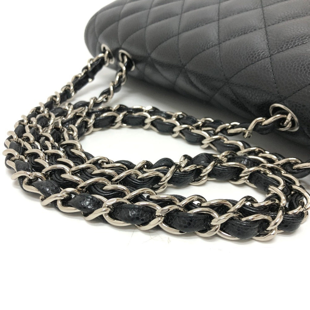 Chanel Black Grained Calfskin Shoulder Bag (Pre-Owned)