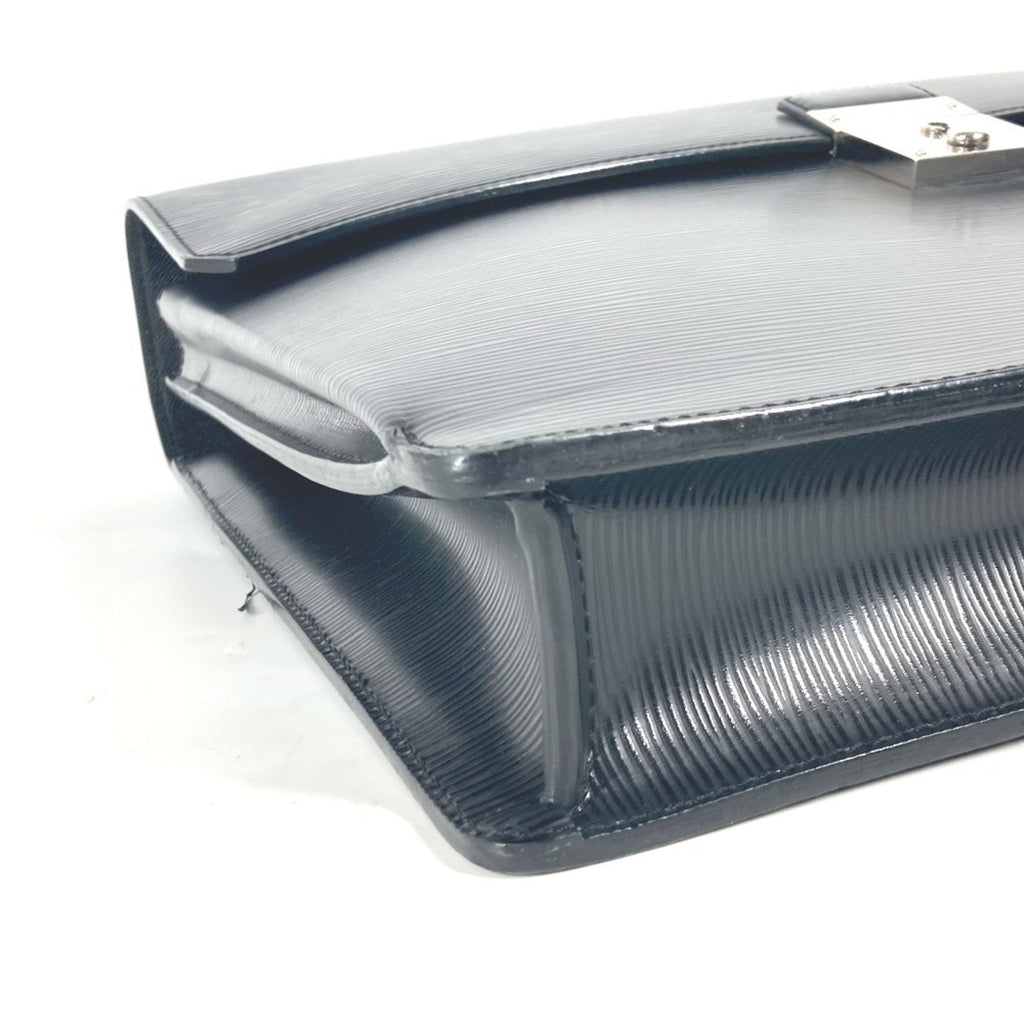 Louis Vuitton Black Noir Epi Leather Briefcase Handbag (Pre-Owned)