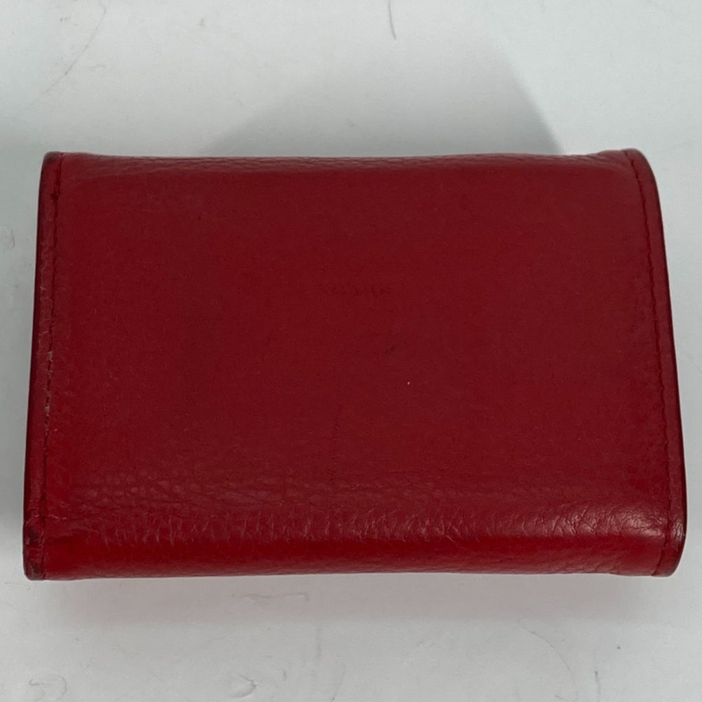 Prada Red Leather Wallet (Tri-Fold) (Pre-Owned)