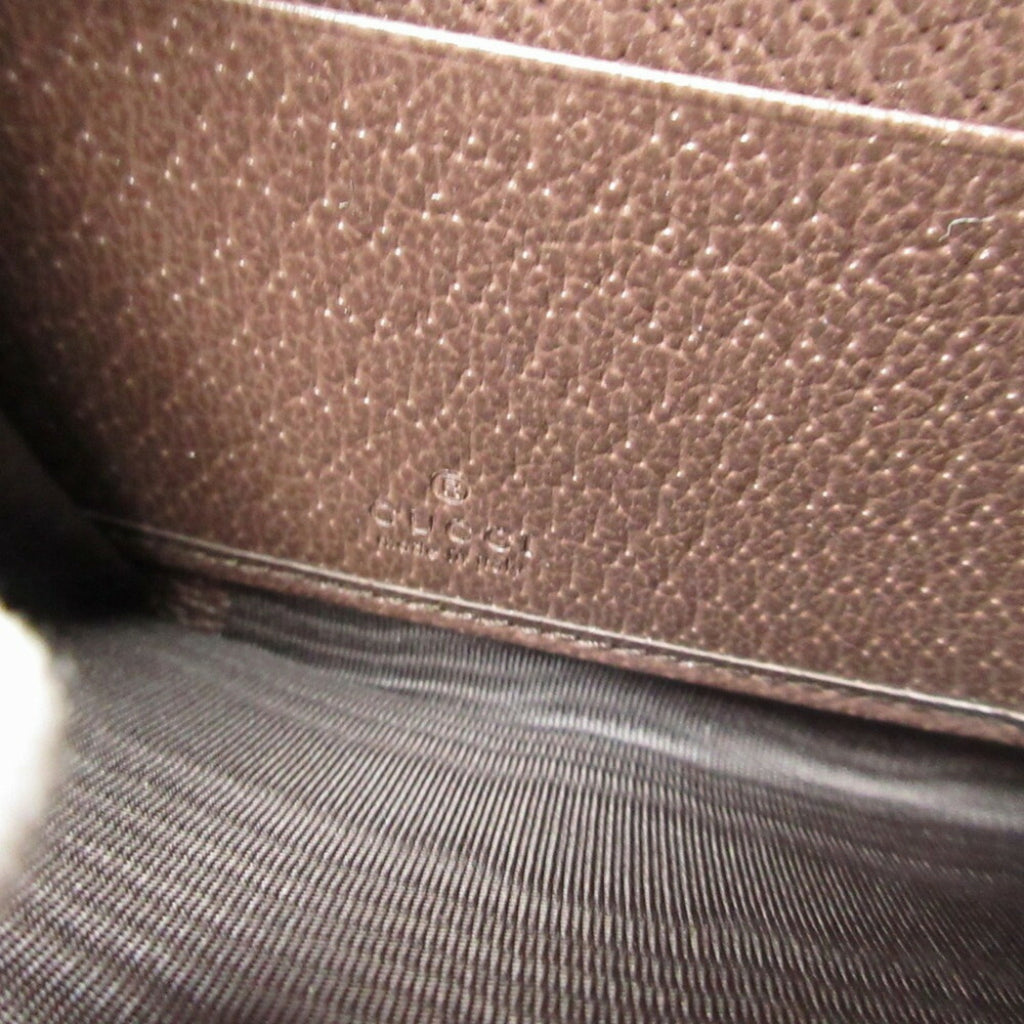 Gucci Beige Brown Gg Supreme Leather Coin Purse/Coin Case (Pre-Owned)