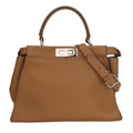 Fendi Brown Leather Handbag Shoulder Bag (Pre-Owned)
