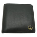 Chanel Black Leather Wallet (Bi-Fold) (Pre-Owned)
