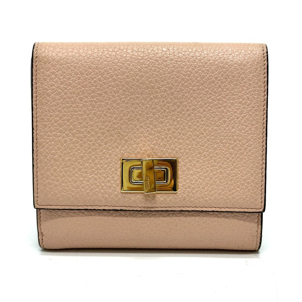 Fendi Pink Leather Wallet (Bi-Fold) (Pre-Owned)
