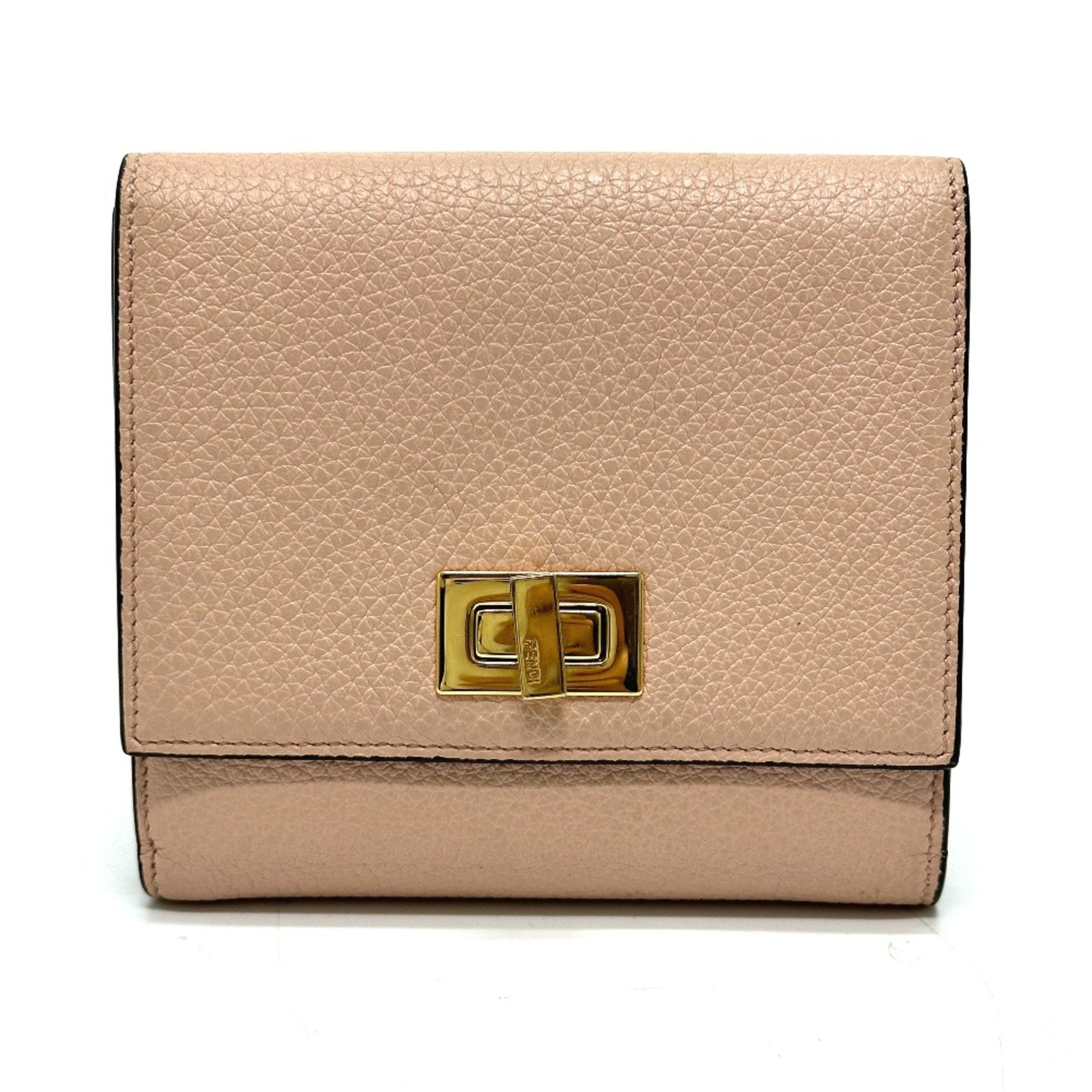 Fendi Pink Leather Wallet (Bi-Fold) (Pre-Owned)