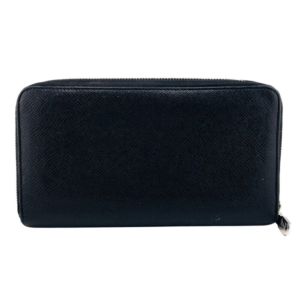 Louis Vuitton Taiga Black Leather Long Wallet (Bi-Fold) (Pre-Owned)