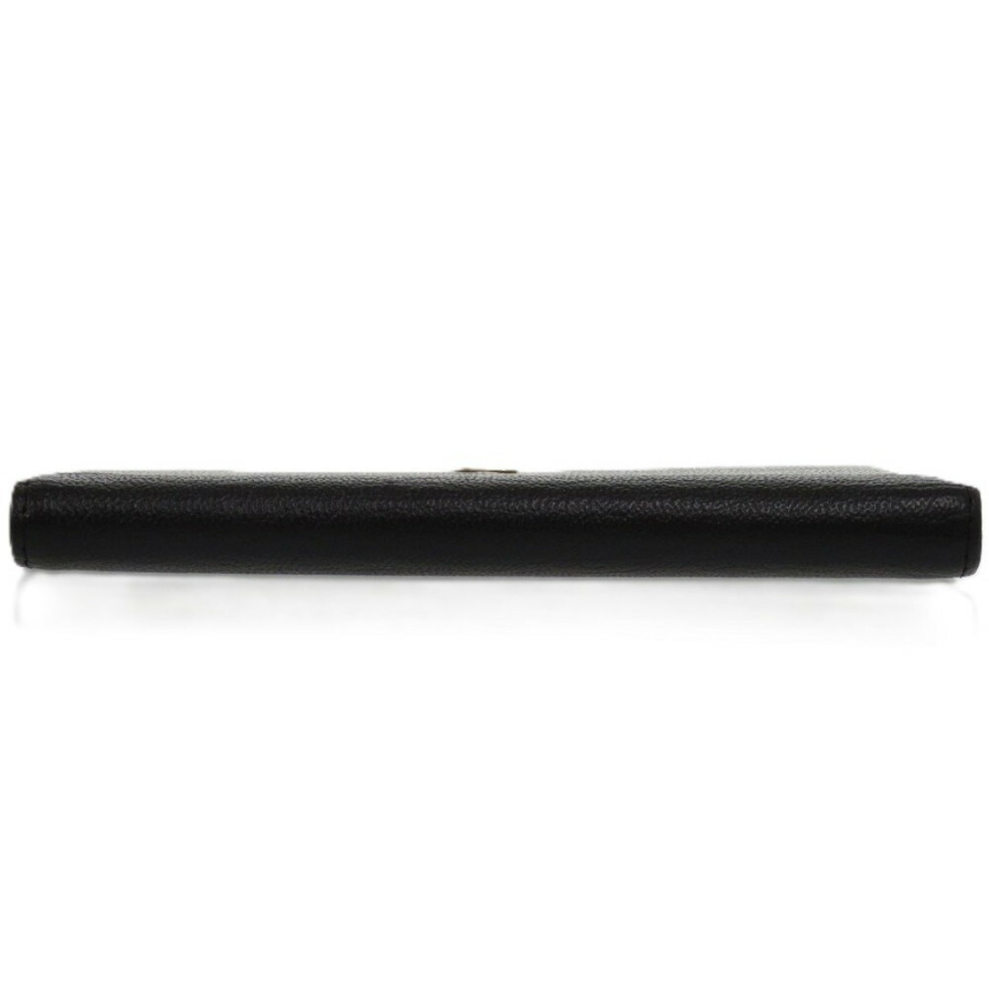 Chanel Black Leather Wallet (Bi-Fold) (Pre-Owned)