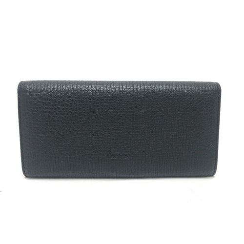 Bottega Veneta Black Leather Long Wallet (Bi-Fold) (Pre-Owned)