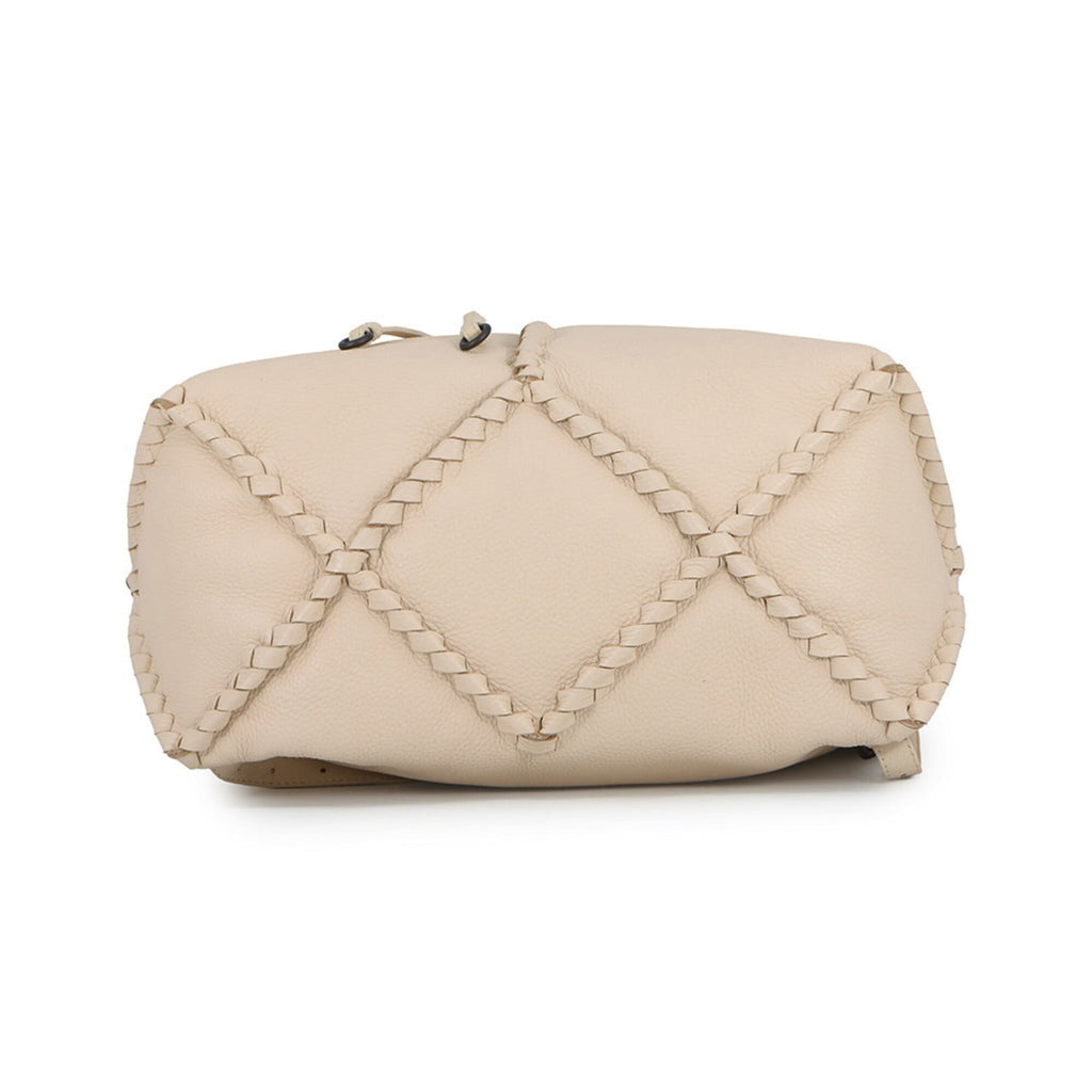 Bottega Veneta Black Ivory Leather Handbag (Pre-Owned)