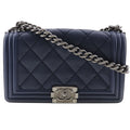 Chanel Navy Leather Shoulder Bag (Pre-Owned)