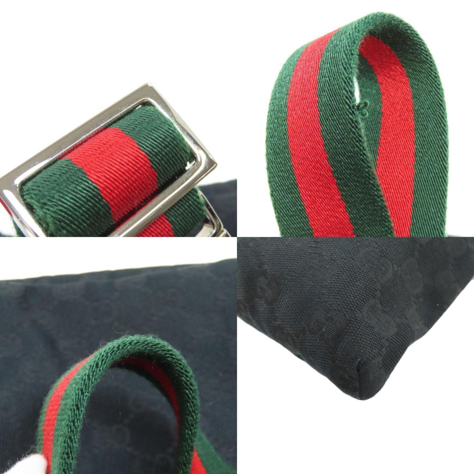 Gucci Black Canvas Leather Fanny Pack (Pre-Owned)