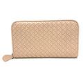 Bottega Veneta Pink Leather Long Wallet (Bi-Fold) (Pre-Owned)