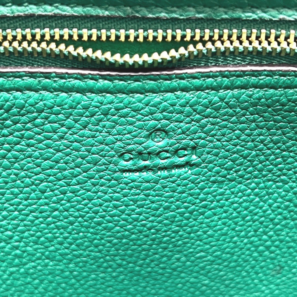 Gucci Green Leather Shoulder Bag (Pre-Owned)