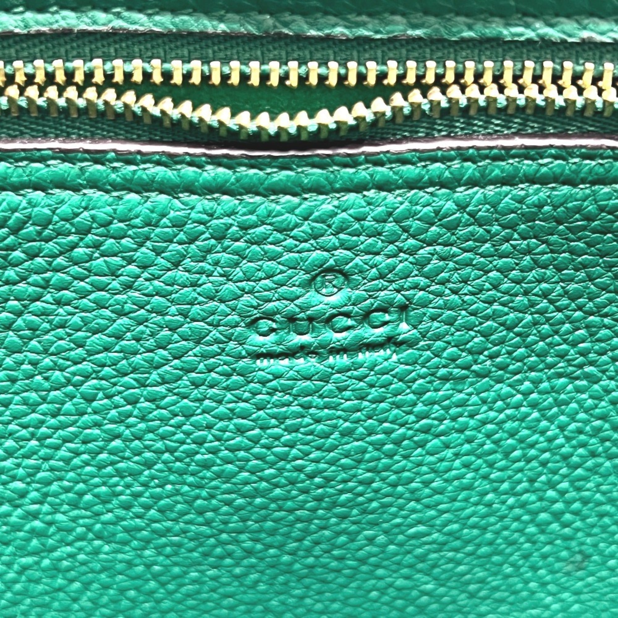 Gucci Green Leather Shoulder Bag (Pre-Owned)