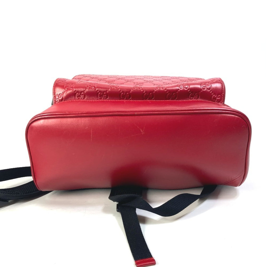 Gucci Red Color Leather Backpack (Pre-Owned)