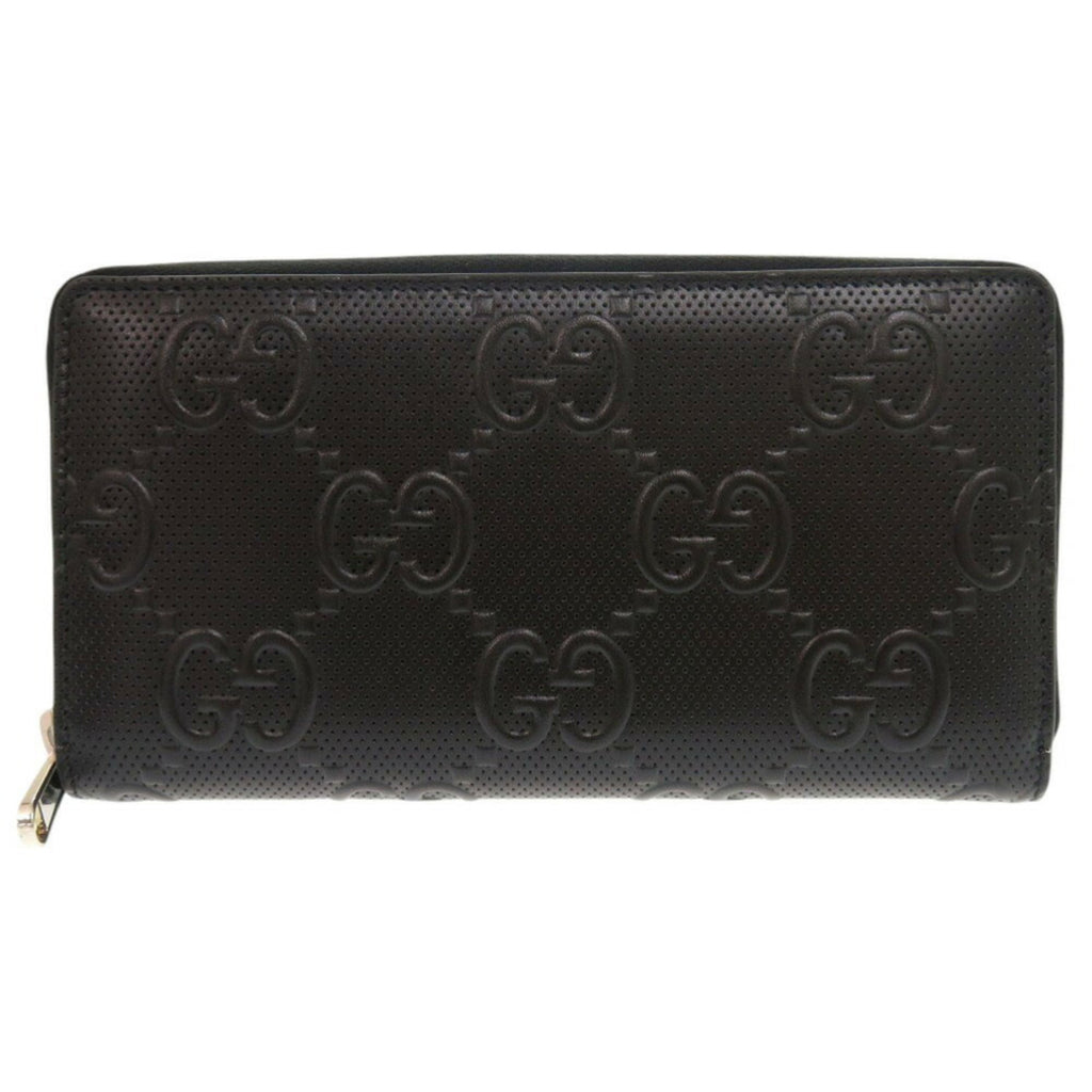 Gucci Black Leather Long Wallet (Bi-Fold) (Pre-Owned)