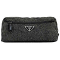 Prada Gray Tweed Wool Nylon Pouch (Pre-Owned)
