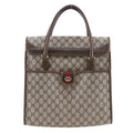 Gucci Sherry Line Brown Pvc Handbag (Pre-Owned)