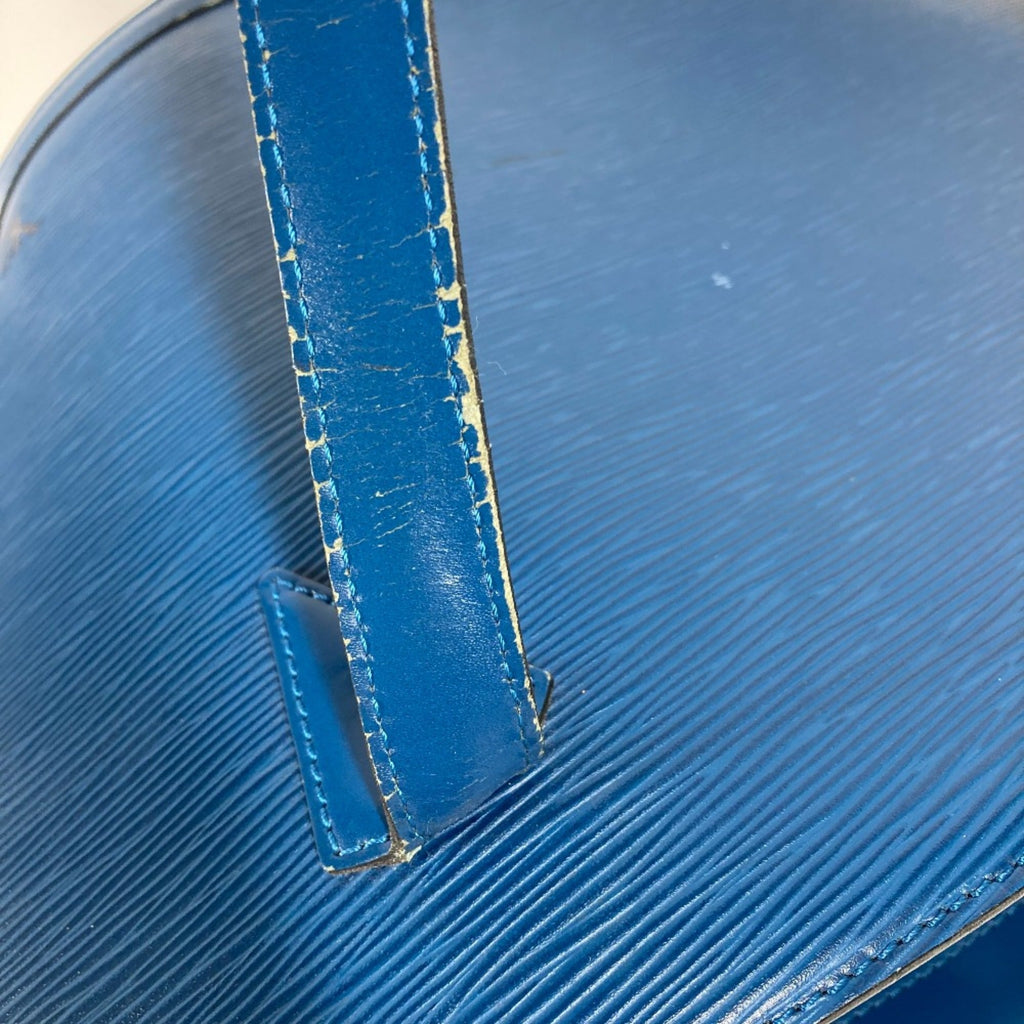 Louis Vuitton Blue Leather Tote Bag (Pre-Owned)
