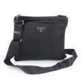 Prada Black Nylon Leather Shoulder Bag (Pre-Owned)