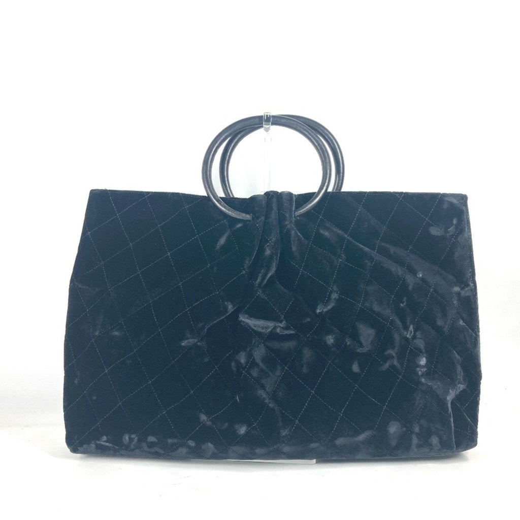 Chanel Black Leather Handbag Tote Bag (Pre-Owned)