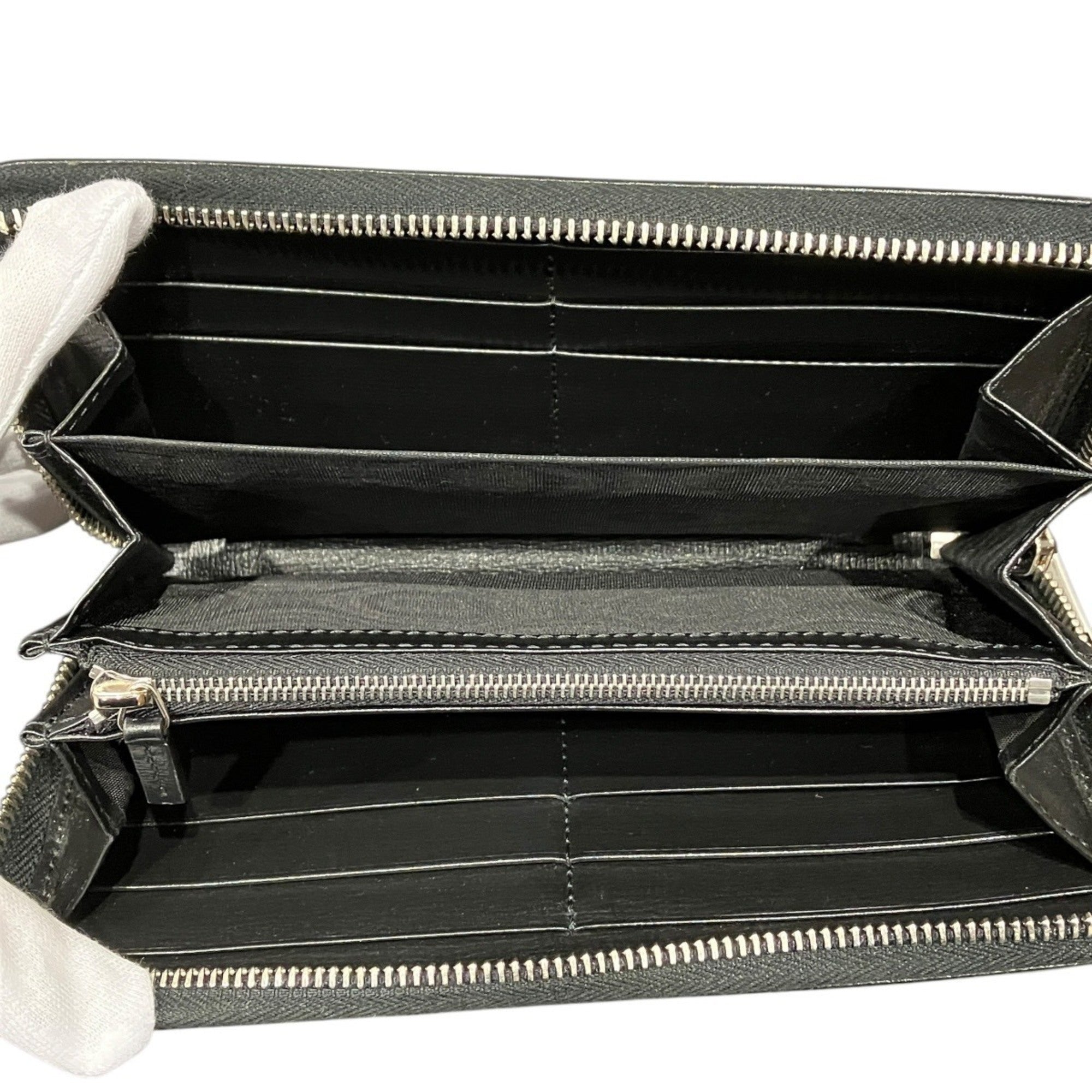 Gucci Black Gg Supreme Long Wallet (Bi-Fold) (Pre-Owned)