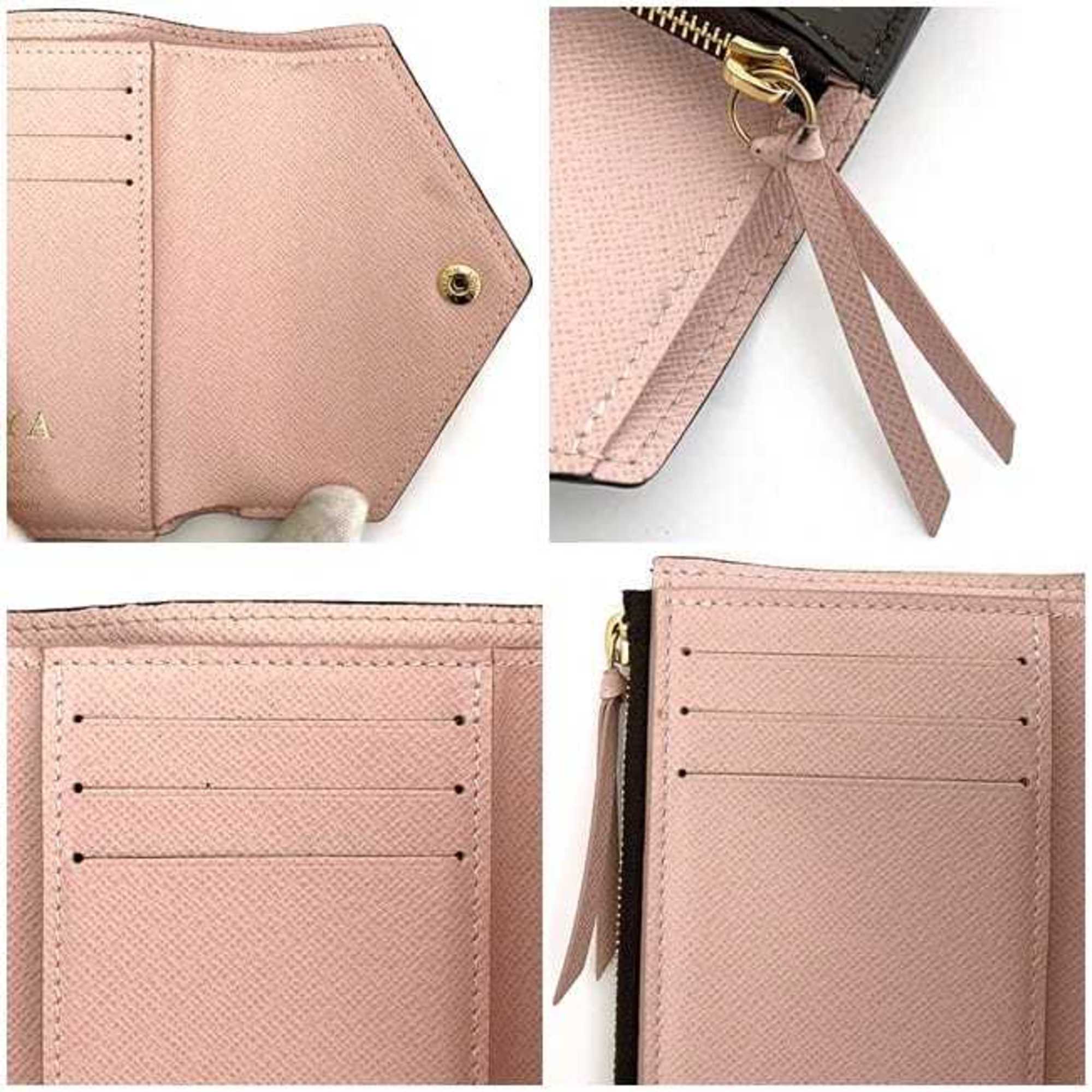 Louis Vuitton Brown Monogram Pink Rose Ballerine Monogram Wallet (Tri-Fold) (Pre-Owned)