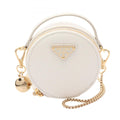 Prada Saffiano White Saffiano Triangle Pouch Shoulder Bag (Pre-Owned)