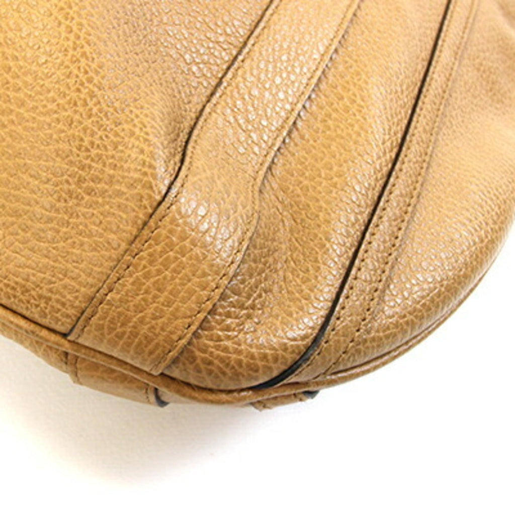 Gucci Beige Leather Handbag Shoulder Bag (Pre-Owned)