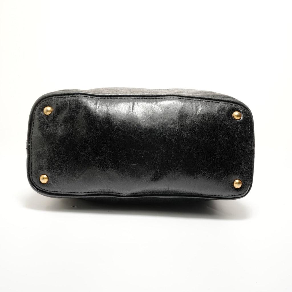 Prada Black Leather Shoulder Bag (Pre-Owned)