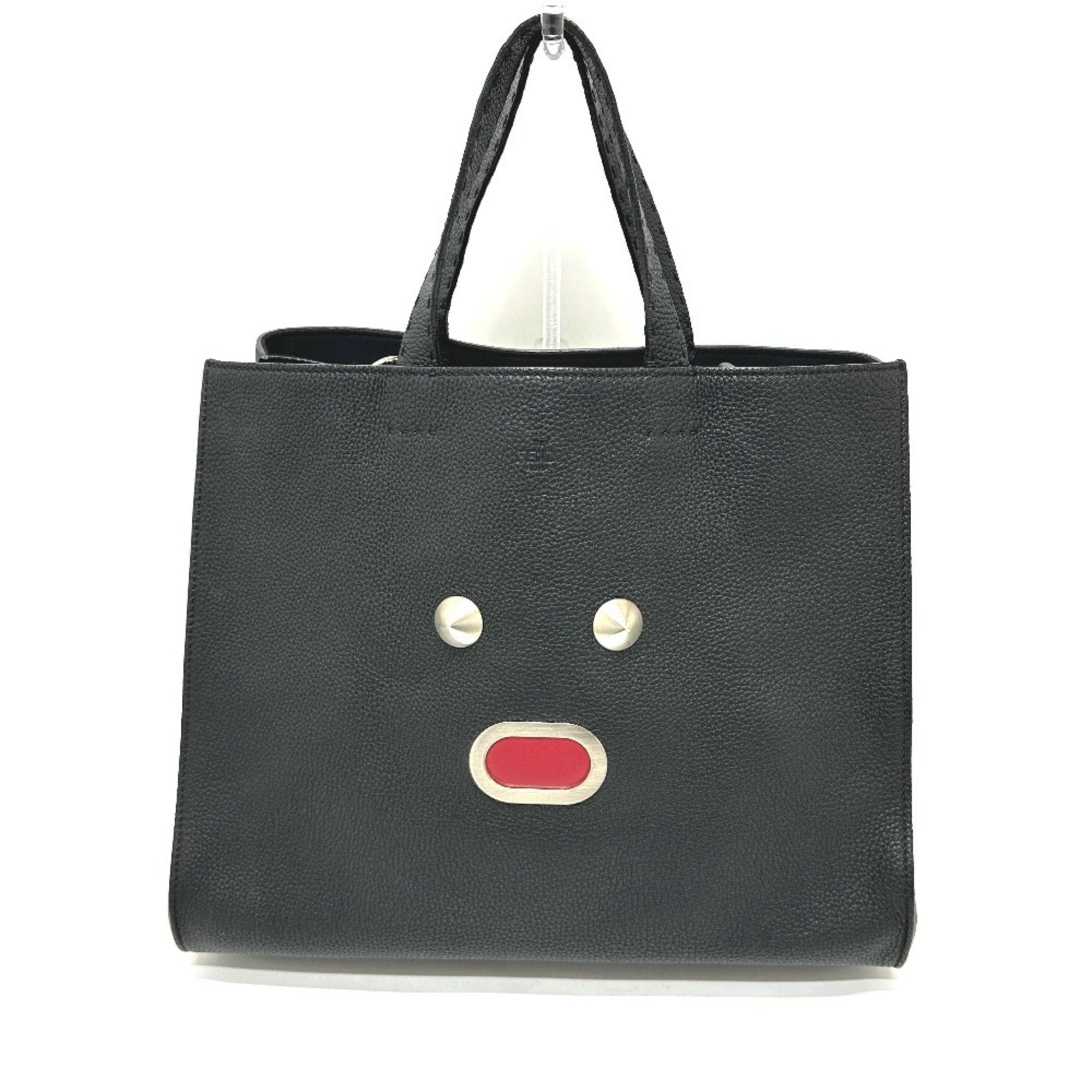 Fendi Selleria Black Leather Tote Bag (Pre-Owned)