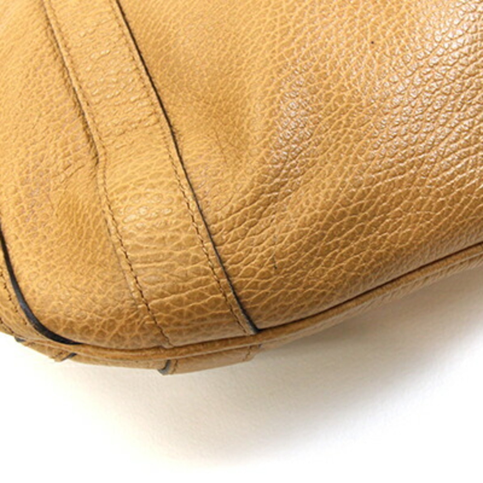 Gucci Beige Leather Handbag Shoulder Bag (Pre-Owned)