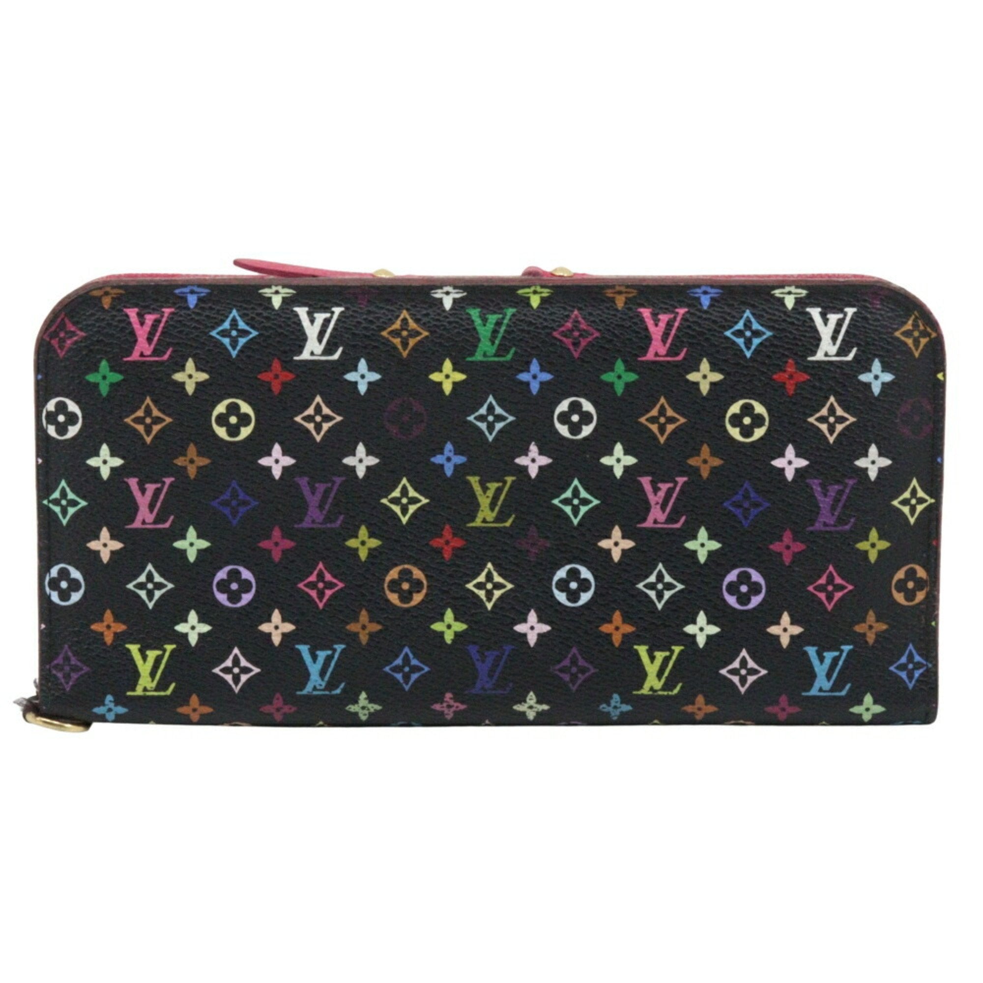 Louis Vuitton Monogram Multicolore Black Grenade Multi-Color Pink Monogram Multicolore Long Wallet (Bi-Fold) (Pre-Owned)