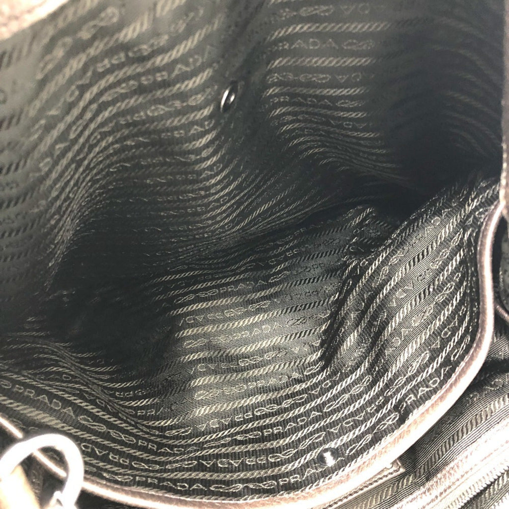 Prada Brown Leather Tote Bag (Pre-Owned)