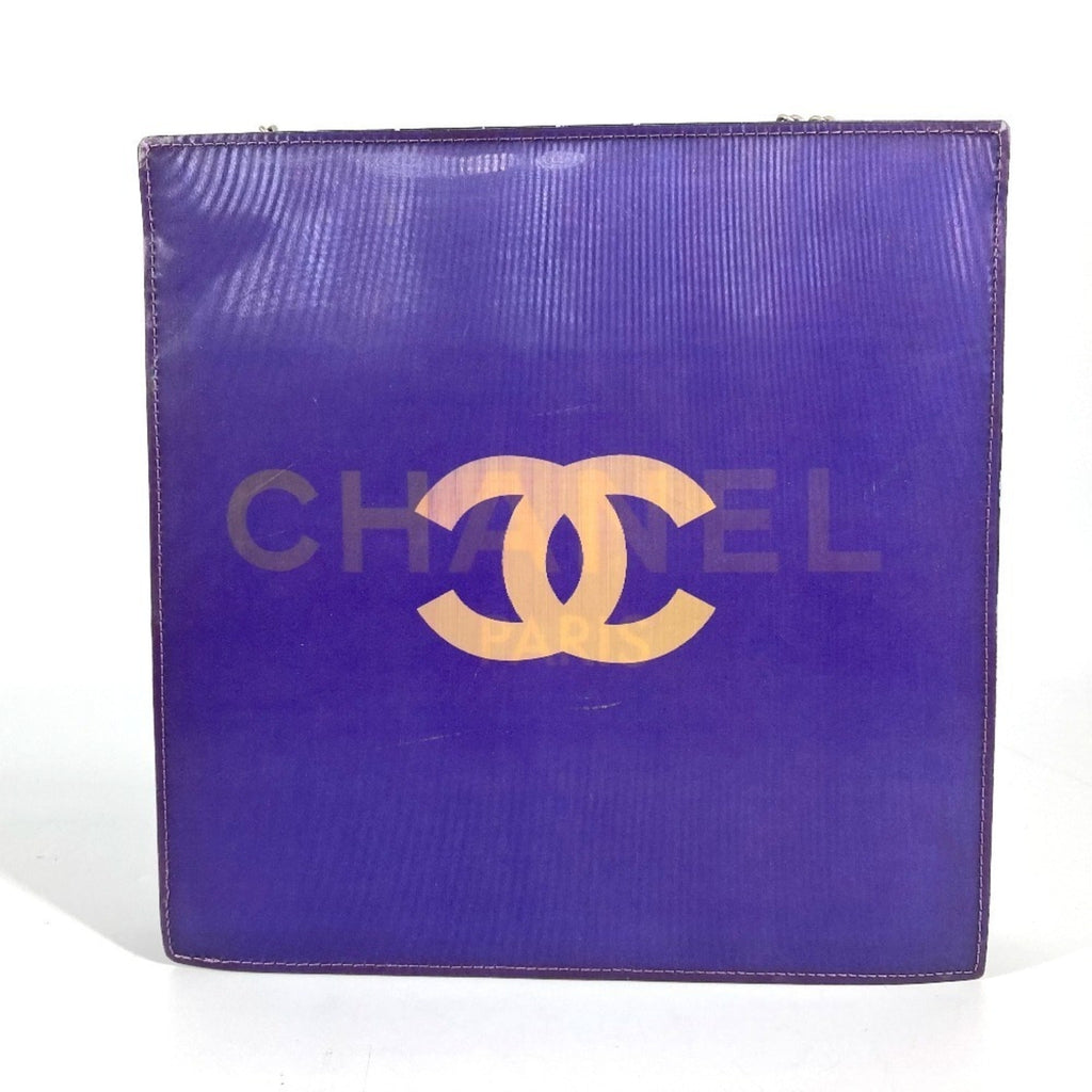 Chanel Purple Pvc Leather Shoulder Bag (Pre-Owned)