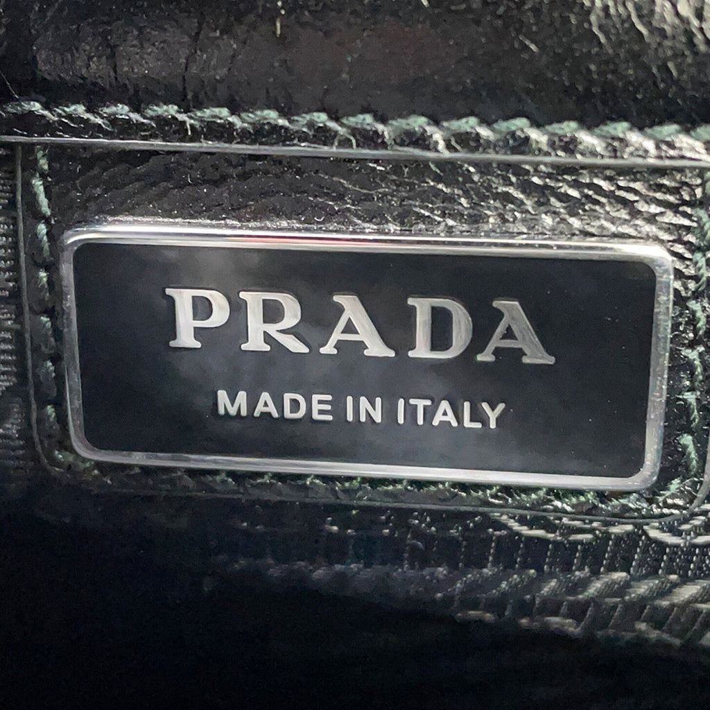 Prada Black Leather Handbag Shoulder Bag (Pre-Owned)
