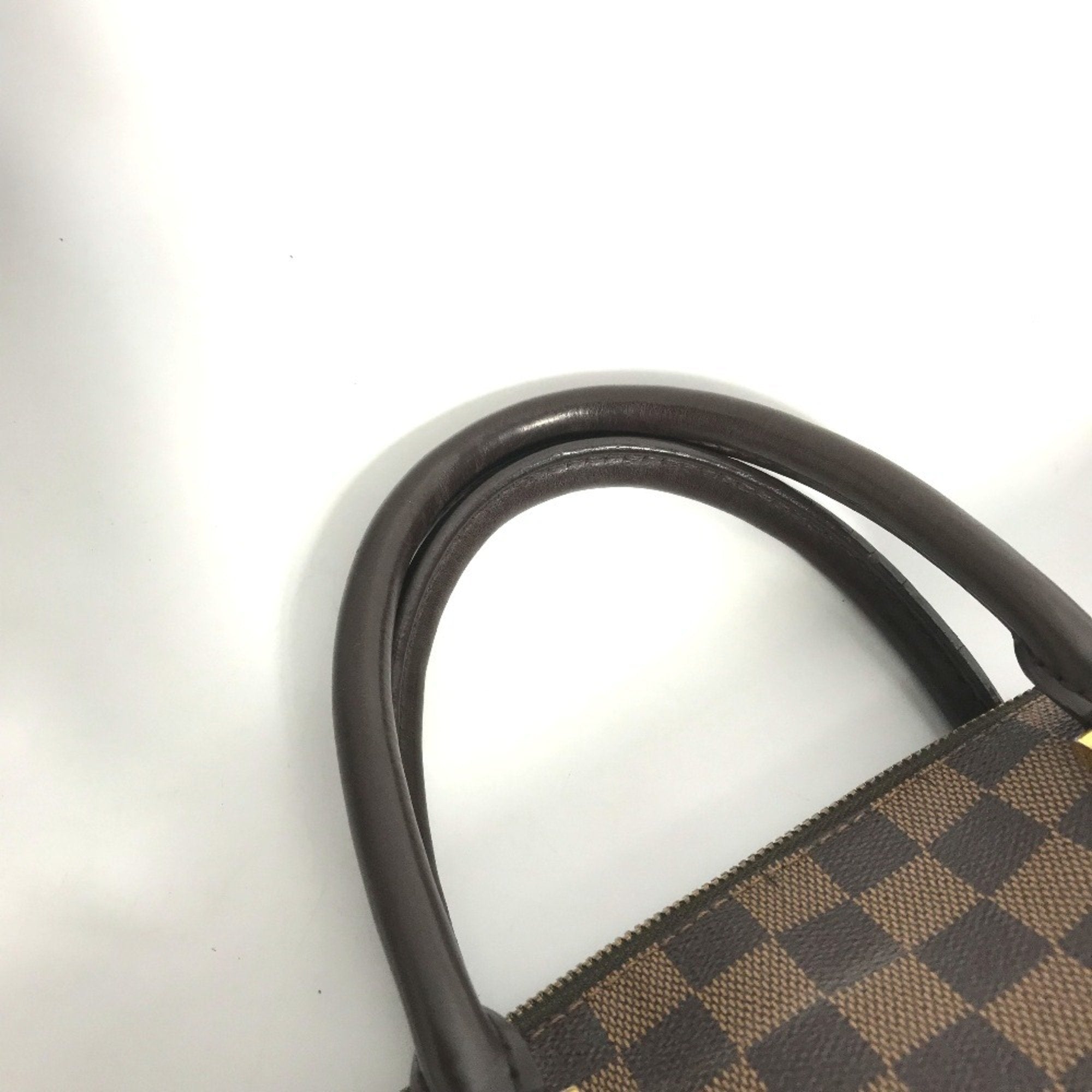 Louis Vuitton Brown Damier Canvas Ebene Damier Canvas Boston Bag Handbag (Pre-Owned)