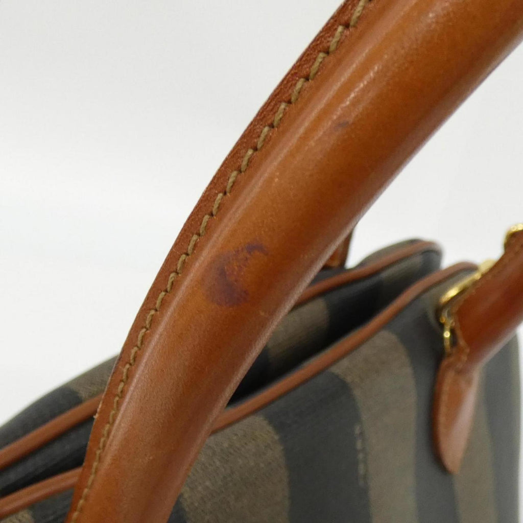 Fendi Brown Coated Canvas Handbag (Pre-Owned)
