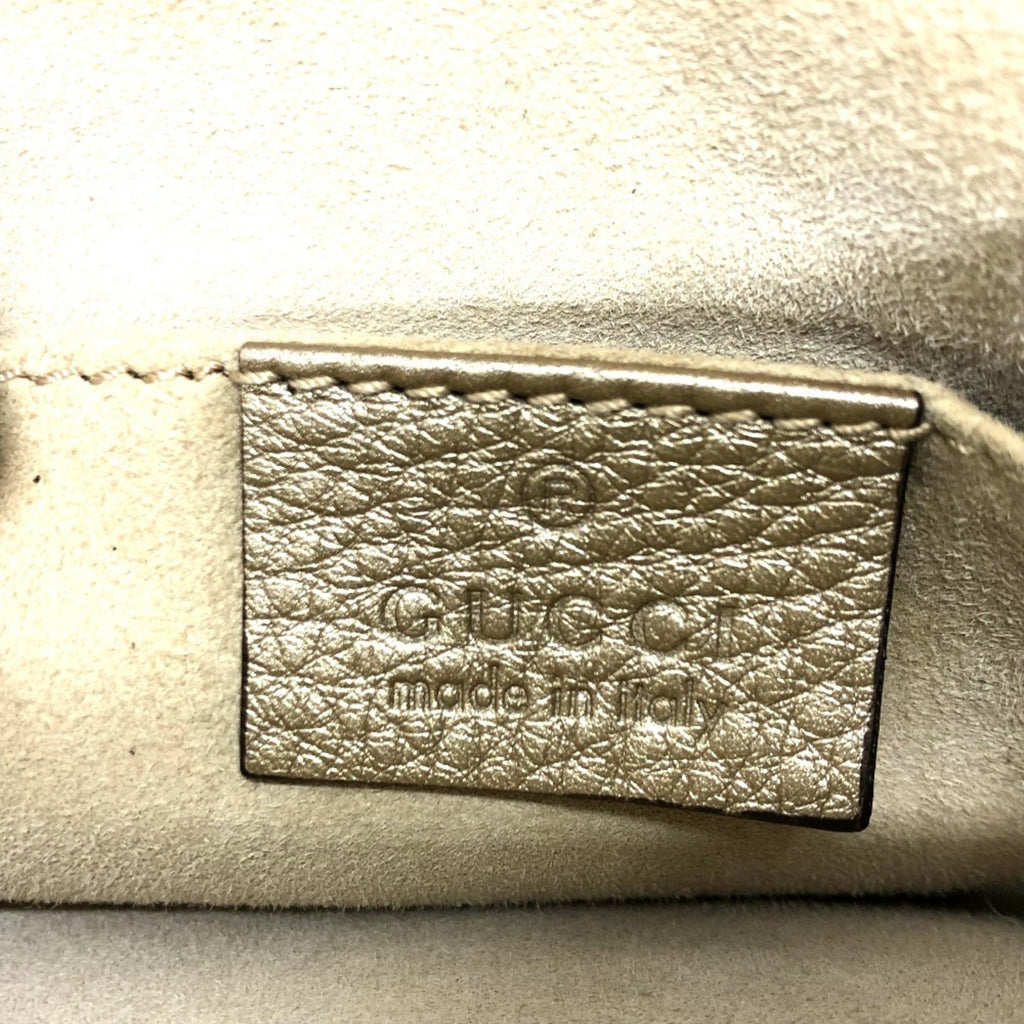 Gucci Gold Leather Handbag (Pre-Owned)
