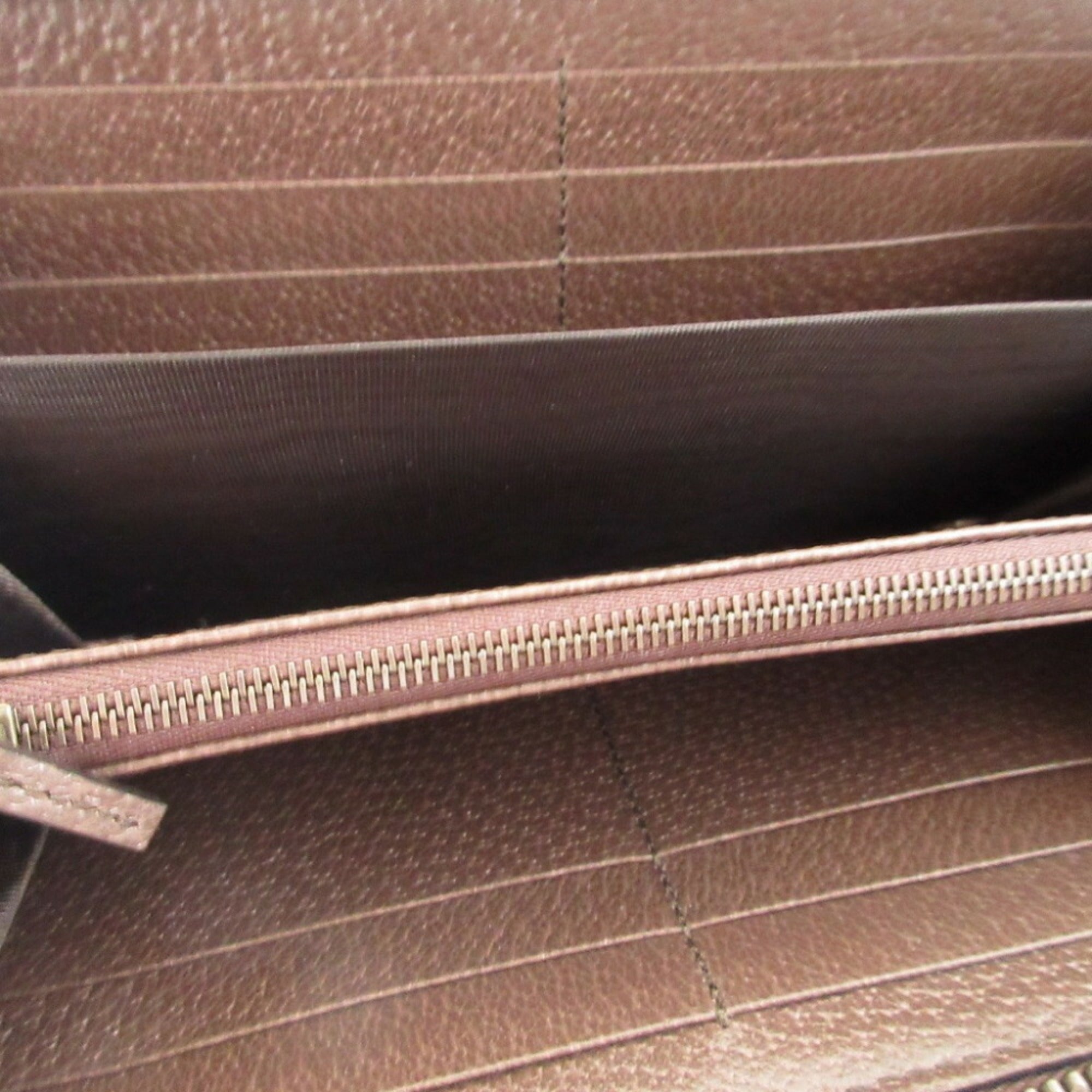 Gucci Beige Brown Gg Supreme Leather Coin Purse/Coin Case (Pre-Owned)