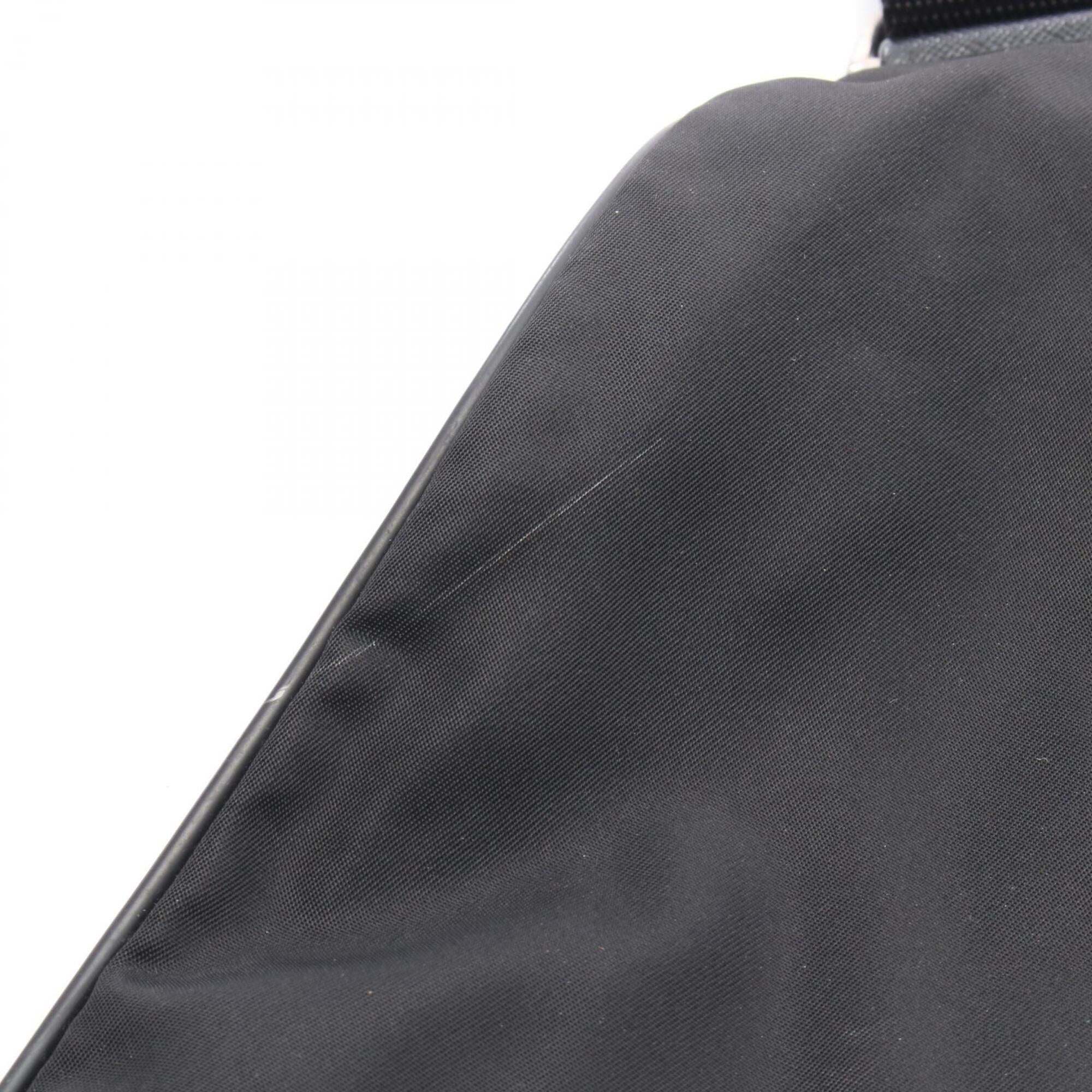 Prada Black Nylon Leather Handbag Shoulder Bag (Pre-Owned)