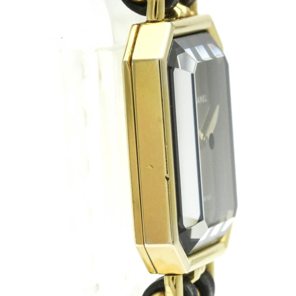 Chanel Premiere Rock Quartz Watch Plated Metal And Leather Watch (Pre-Owned)