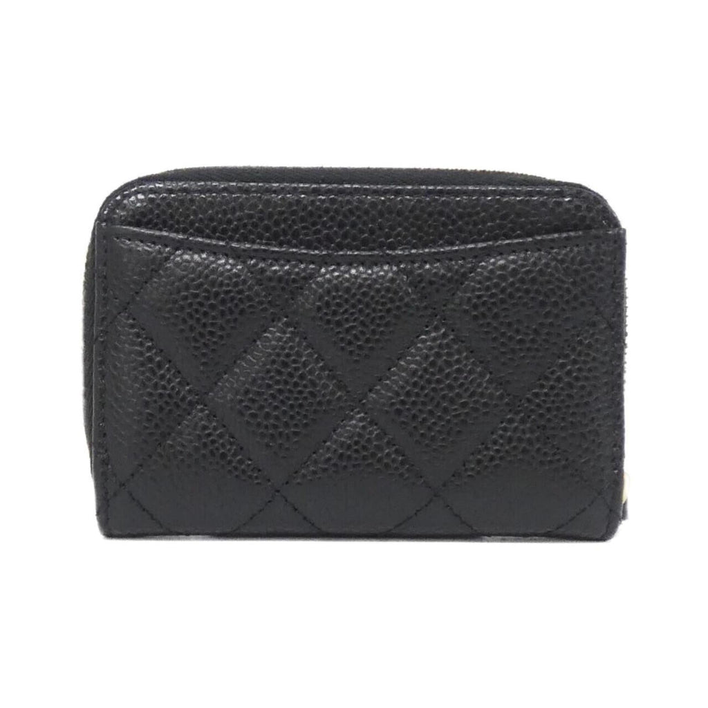 Chanel Black Grained Calfskin Coin Purse/Coin Case (Pre-Owned)